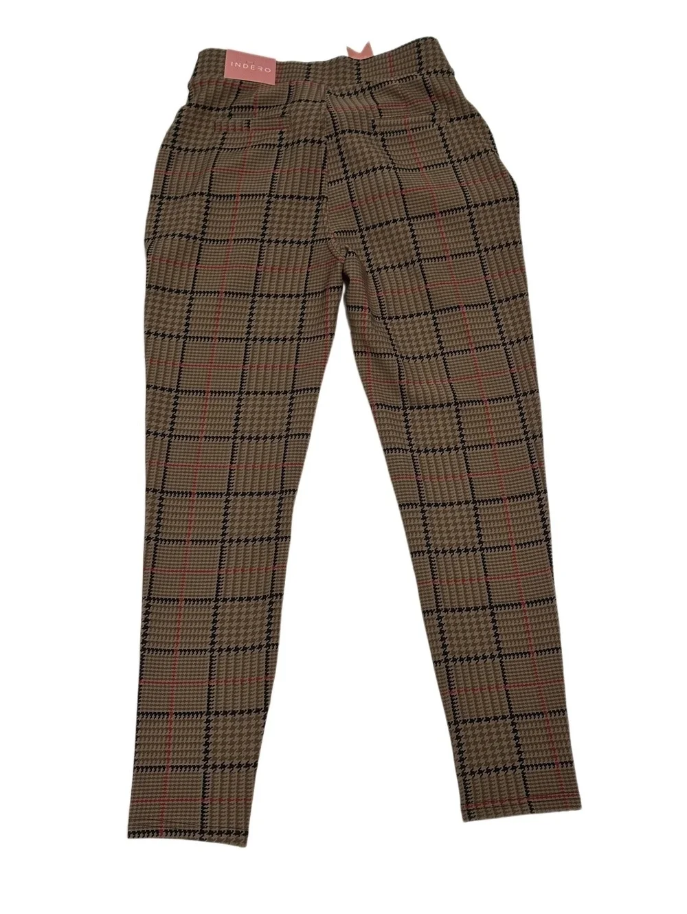 New! Indero Scuba Glen Plaid Leggings Sz L